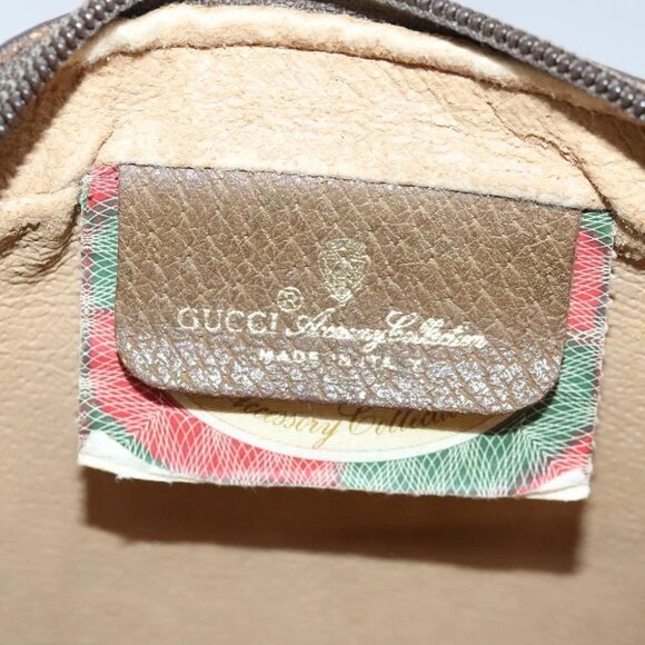 GUCCI GG Supreme Web Sherry Line Clutch Bag PVC Beige Red 89 01 012 Auth bs18432 - Picture 6 of 16